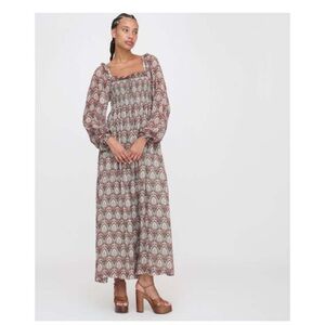 Hill House Scarlett Long Sleeve Maxi Nap Dress in Sage Pinecone